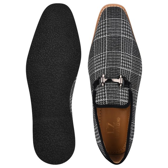 Men\'s Black and White Loafers main image 7